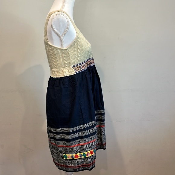 Free People Cable Knit V Neck Fit and Flare Dress - Picture 10 of 10